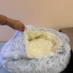 Purr-fect Plush Cat Nest – Self-Heating Semi-Enclosed Bed Gray/Brown/Pink/Green 40cm/50cm photo review